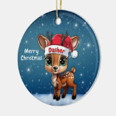Dasher Baby Deer, Fawn, Doe, Reindeer🦌 🎄 Keramik Ornament (Links)