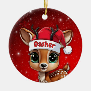 Dasher Baby Reh, Rehkitze, Reh, Rentier🦌 🎄 Keramik Ornament