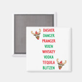 Dasher Dancer Magnet (Vorderseite/Rückseite)