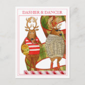 DASHER DANCER Postkarte (Vorderseite)