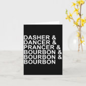 Dasher Dancer Prancer & Bourbon Christmas Holi Karte (Gelbe Blume)