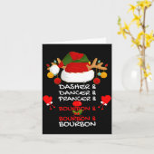 Dasher Dancer Prancer & Bourbon Christmas Holi Karte (Gelbe Blume)