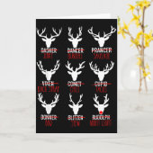 Dasher Dancer Prancer & Bourbon Christmas Holi Karte (Gelbe Blume)