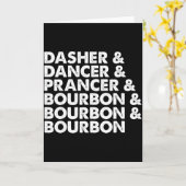 Dasher Dancer Prancer &amp; Bourbon Christmas Holi Karte (Gelbe Blume)