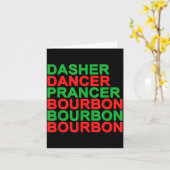 Dasher Dancer Prancer & Bourbon Christmas Holi Karte (Gelbe Blume)
