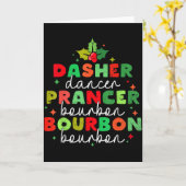 Dasher Dancer Prancer &amp; Bourbon Christmas Holi Karte (Gelbe Blume)