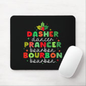 Dasher Dancer Prancer &amp; Bourbon Christmas Holi Mousepad (Mit Mouse)
