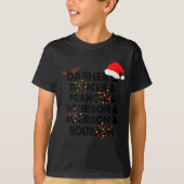 Dasher Dancer Prancer & Bourbon Christmas Holi T-Shirt (Vorderseite)