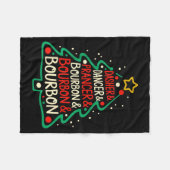 Dasher Dancer Prancer & Bourbon Funny Christma Fleecedecke (Vorderseite (Horizontal))