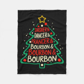 Dasher Dancer Prancer & Bourbon Funny Christma Fleecedecke (Vorderseite)
