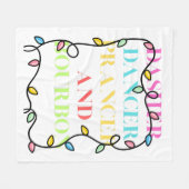 Dasher Dancer Prancer and Bourbon Fleecedecke (Vorderseite (Horizontal))