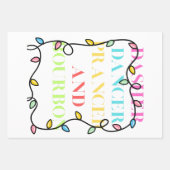 Dasher Dancer Prancer and Bourbon Geschenkpapier Set (Vorderseite)