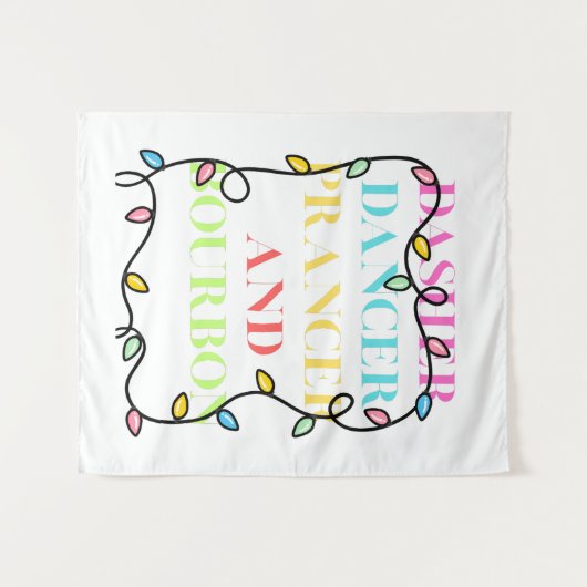 Dasher Dancer Prancer and Bourbon Wandteppich (Vorderseite (Horizontal))