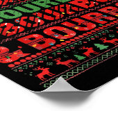 Dasher Dancer Prancer And Bourbon Whiskey Funny Ch Poster (Ecke)