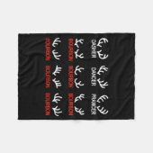Dasher Dancer Prancer Bourbon Christmas Funny Holi Fleecedecke (Vorderseite (Horizontal))