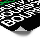 Dasher Dancer Prancer Bourbon Christmas Funny Holi Poster (Ecke)