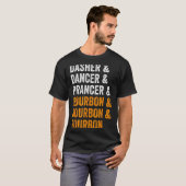 Dasher Dancer Prancer Bourbon Christmas Funny Holi T-Shirt (Vorne ganz)