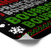 Dasher Dancer Prancer Bourbon Ugly Christmas Santa Poster (Ecke)