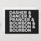 Dasher Dancer Prancer & Bourbon Weihnachten Urlaub (Vorderseite)