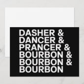 Dasher Dancer Prancer & Bourbon Weihnachten Urlaub (Vorne/Hinten)