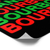 Dasher Dancer Prancer & Bourbon Weihnachtsfeier Poster (Ecke)