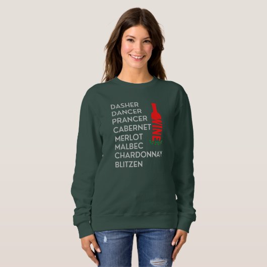 Dasher Dancer Prancer Christmas Sweatshirt (Vorne ganz)