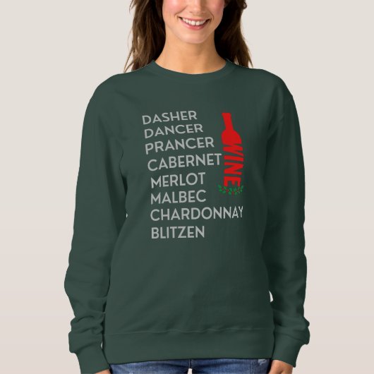 Dasher Dancer Prancer Christmas Sweatshirt (Vorderseite)