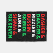 Dasher Dancer Prancer & Rizzler 67 Lustige Kinder Fleecedecke (Vorderseite (Horizontal))