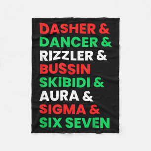 Dasher Dancer Prancer & Rizzler 67 Lustige Kinder Fleecedecke