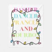Dasher Dancer Prancer und Bourbon Fleecedecke (Vorderseite)