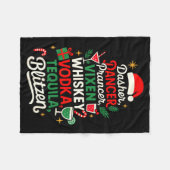 Dasher Dancer Prancer Vixen Moscato Vodka Tequila  Fleecedecke (Vorderseite (Horizontal))
