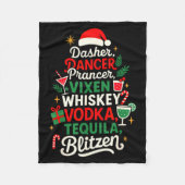 Dasher Dancer Prancer Vixen Moscato Vodka Tequila  Fleecedecke (Vorderseite)