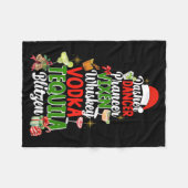 Dasher Dancer Prancer Vixen Moscato Vodka Tequila  Fleecedecke (Vorderseite (Horizontal))