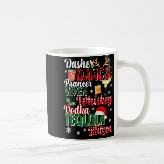 Dasher Dancer Prancer Vixen Moscato Vodka Tequila Kaffeetasse (Rechts)
