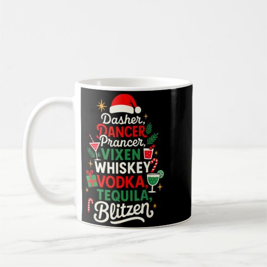 Dasher Dancer Prancer Vixen Moscato Vodka Tequila Kaffeetasse (Links)
