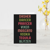 Dasher Dancer Prancer Vixen Moscato Vodka Tequila Karte (Gelbe Blume)