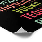 Dasher Dancer Prancer Vixen Moscato Vodka Tequila  Poster (Ecke)