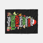 Dasher Dancer Prancer Vixen Moscato Wodka Tequila Fleecedecke (Vorderseite (Horizontal))