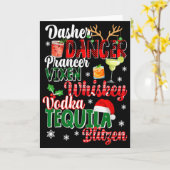 Dasher Dancer Prancer Vixen Moscato Wodka Tequila  Karte (Gelbe Blume)