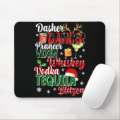 Dasher Dancer Prancer Vixen Moscato Wodka Tequila Mousepad (Mit Mouse)