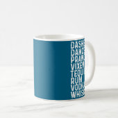 Dasher Dancer Prancer Vixen Tequila Rum Vodka And Kaffeetasse (VorderseiteRechts)