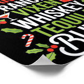 Dasher Dancer Prancer Vixen Whiskey Tequila Blitze Poster (Ecke)