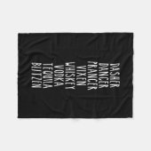 Dasher Dancer Prancer Vixen Whiskey Vodka Tequila Fleecedecke (Vorderseite (Horizontal))