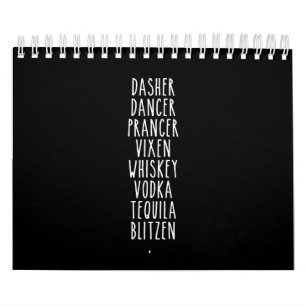 Dasher Dancer Prancer Vixen Whiskey Vodka Tequila Kalender