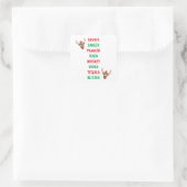 Dasher Dancer Quadratischer Aufkleber (Tasche)