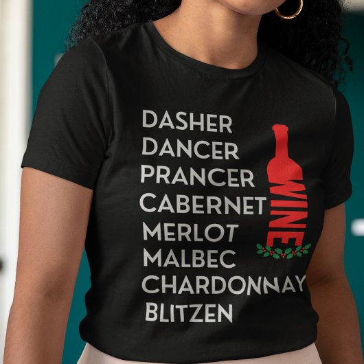 Dasher Dancer Rentier Names Weinroute Mendrisiotto T-Shirt