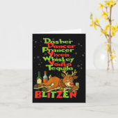 Dasher Dancer Whiskey Vodka Tequila Blitzen Christ Karte (Gelbe Blume)