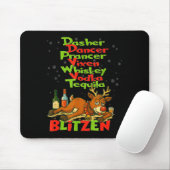 Dasher Dancer Whiskey Wodka Tequila Blitzen Christ Mousepad (Mit Mouse)