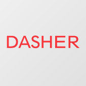 Dasher Delivery Driver Car Window Decal Fensteraufkleber (Blatt)
