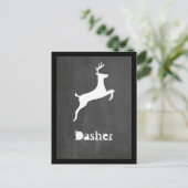 Dasher Feiertagspostkarte (Stehend Vorderseite)